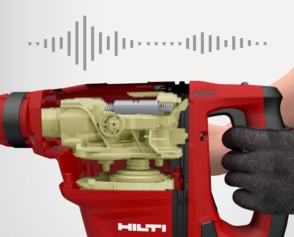 Détail du système AVR utilisé sur un burineur Hilti