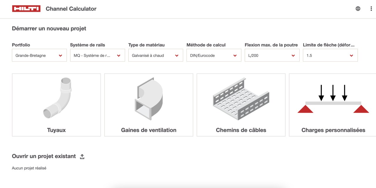 Channel Calculator : sélection facile