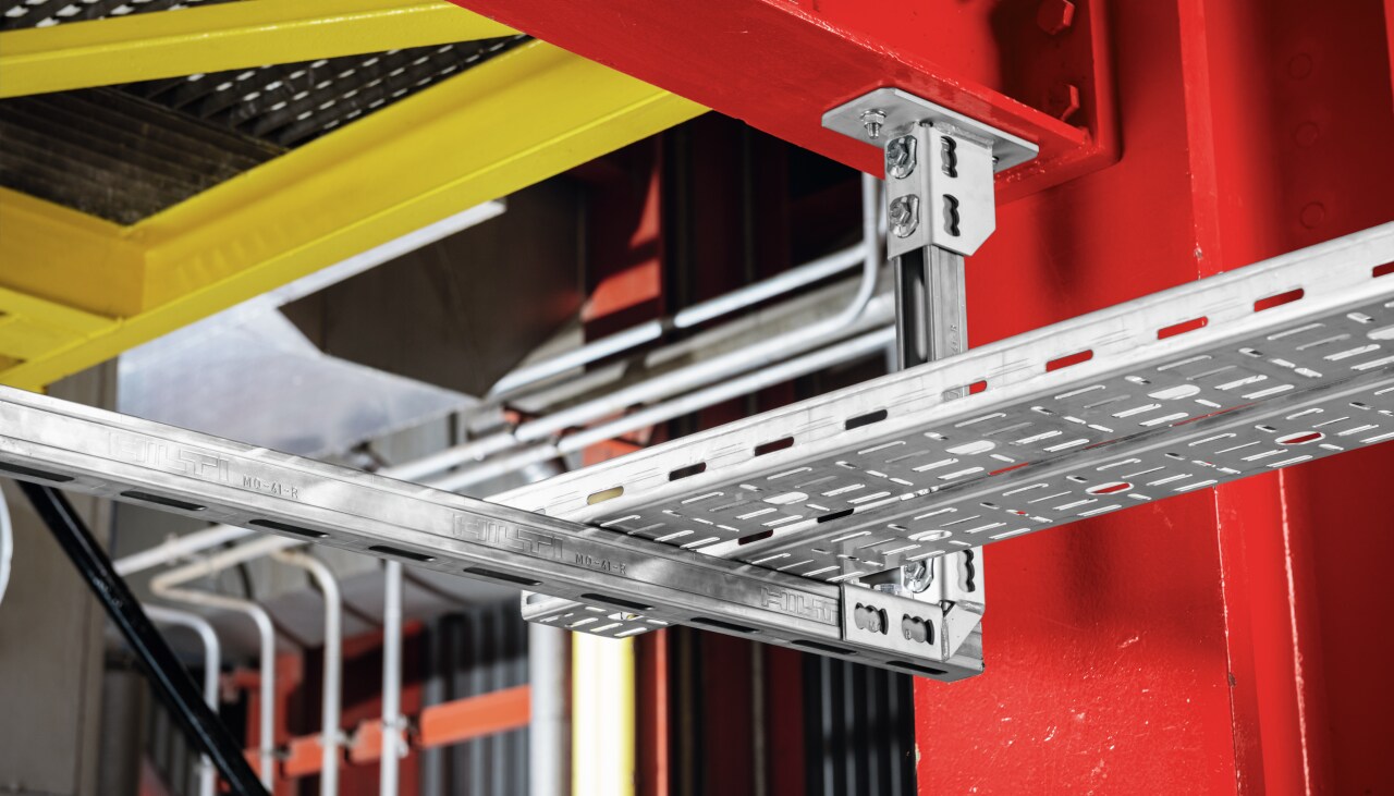 Fixation de rail sur acier