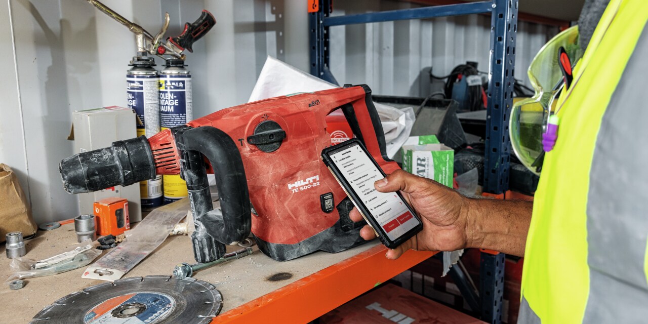 Scan d'un perforateur Hilti sur un atelier