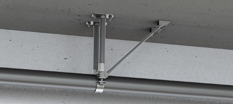 Point fixe universel MFP-ULD pour charges légères Point fixe double galvanisé, renforcé d'un côté, pour applications légères / moyennes jusqu’à 8 kN Applications 1