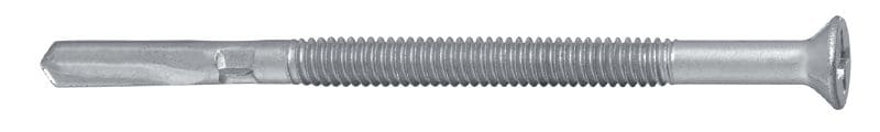 Vis autoperceuses à ailettes S-WD 15 C Vis à bois à bout d'aile extérieure unique (revêtue) pour la fixation de bois sur des structures en acier lourd