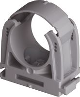 Fixation de tube X-EKSC MX (02) Fixation de tube à fermoir optimisée pour les clous en bande et compatible avec une large variété de méthodes de fixation et de matériaux supports