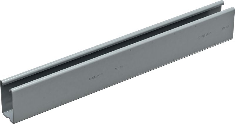 Rail profilé en C MT-60 OC Rail profilé en C pour charges moyennes, adapté aux composants MT-FL / MT-TL dans les environnements extérieurs