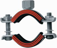 Collier de serrage MP-MI-F pour charges lourdes Collier de serrage galvanisé à chaud (GAC) avec insonorisation pour applications lourdes