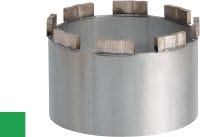 Ring SP-H pour béton abrasif Couronne à segments diamant pouvant être brasés de haute qualité pour les travaux de carottage avec des appareils de haute puissance (>2,5 kW) dans du béton très abrasif