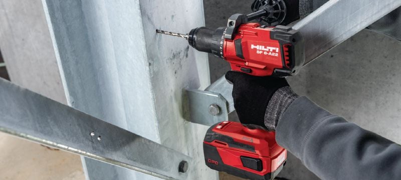 Visseuse-perceuse sans fil SF 6-A22 Visseuse-perceuse sans fil 22 V avec régulation active du couple et embrayage électronique pour une utilisation universelle dans le bois, le métal et autres matériaux Applications 1