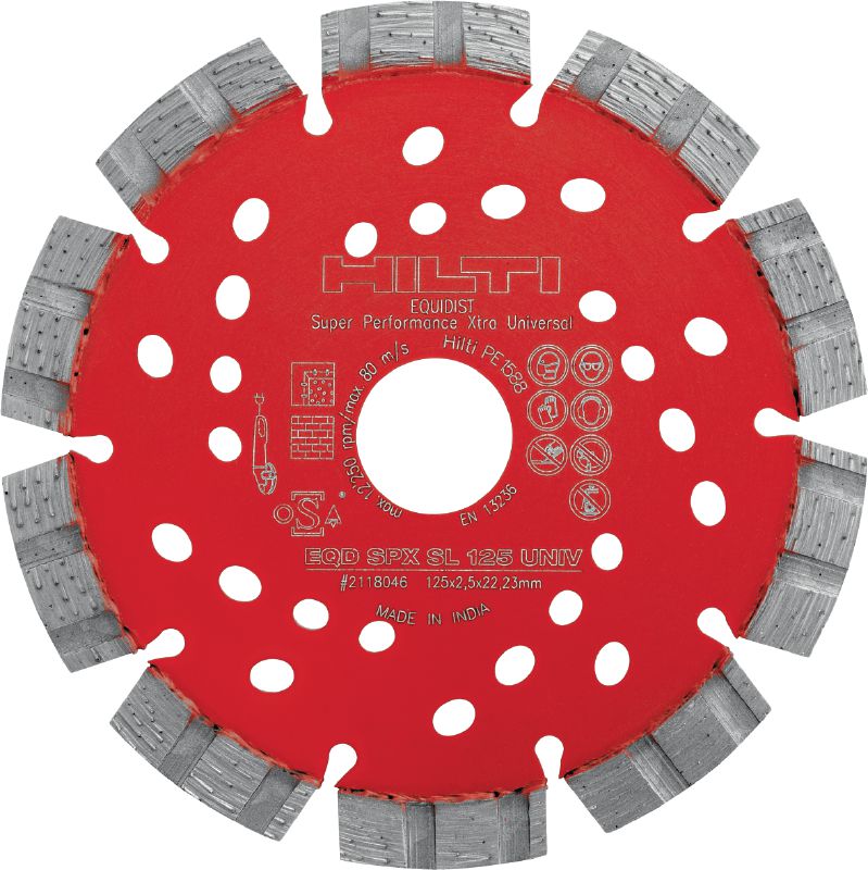 Disque diamant universel SPX-SL Disque diamant Ultimate à technologie Equidist pour le rainurage dans différents matériaux support