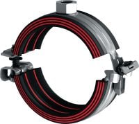 Collier de serrage MP-U-I à fermeture rapide Collier de serrage galvanisé avec isolation acoustique et fermeture rapide pour une productivité maximale dans les applications semi-intensives