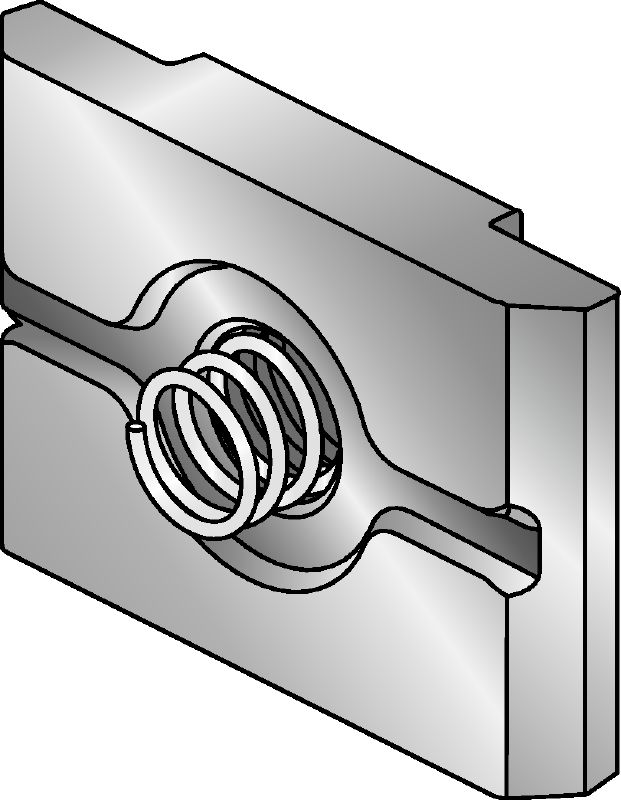 Rondelle plate DIN 125 M12 GAC Plaque galvanisée à chaud (GAC) pour une fixation plus facile et un réglage d'une main des éléments de liaison MI et MIQ