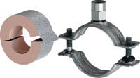Collier eau glacée MI-CF Collier de serrage galvanisé sans répartition de charge pour les applications de réfrigération avec une variété d'épaisseur d'isolation