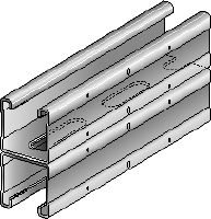 Rail profilé en C MQ-41 D-R Rail profilé en C double en acier inoxydable (A4) pour charges moyennes