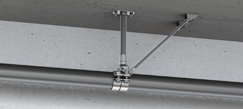Point fixe universel MFP-UM-I pour charges moyennes Point fixe galvanisé, renforcé d'un côté, avec isolation acoustique pour applications moyennes jusqu'à 14 kN Applications 1