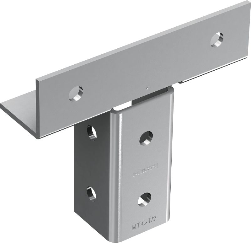Connecteur éclisse en T MT-C-T/2 Raccord pour l'assemblage des rails de supportage en forme de T
