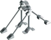 Point fixe MFP-LD2 pour charges légères Point fixe double galvanisé, renforcé des deux côtés, pour applications légères / moyennes jusqu’à 8 kN
