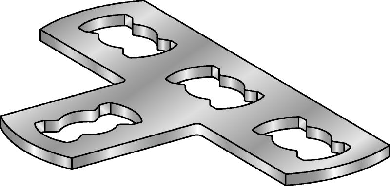 Connecteur de plaque plate MQV-T-F Élément de liaison de plaques plat galvanisé à chaud (GAC) utilisé pour relier des rails à angle droit