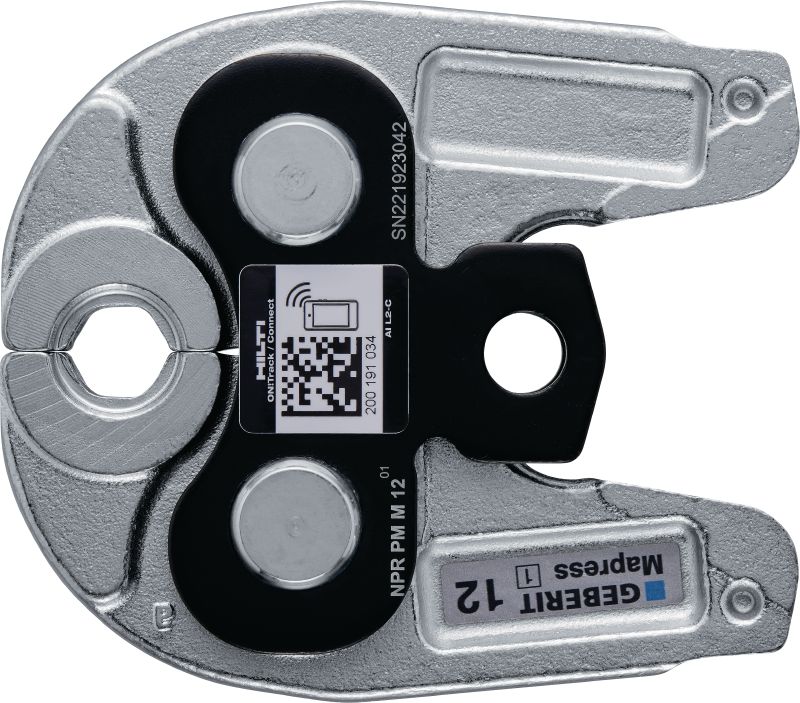 Mâchoire de sertisseuse NPR PM M Mâchoires de sertisseuse pour les raccords à sertir de profilé M jusqu'à 35 mm. Compatibles avec l'outil de sertissage de tubes NPR 19-A Hilti.