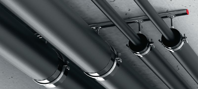 Collier eau glacée MIP-M (isolation moyenne) Collier de serrage galvanisé pour une productivité maximale dans les applications de réfrigération avec une épaisseur d'isolation de 20 à 25 mm Applications 1