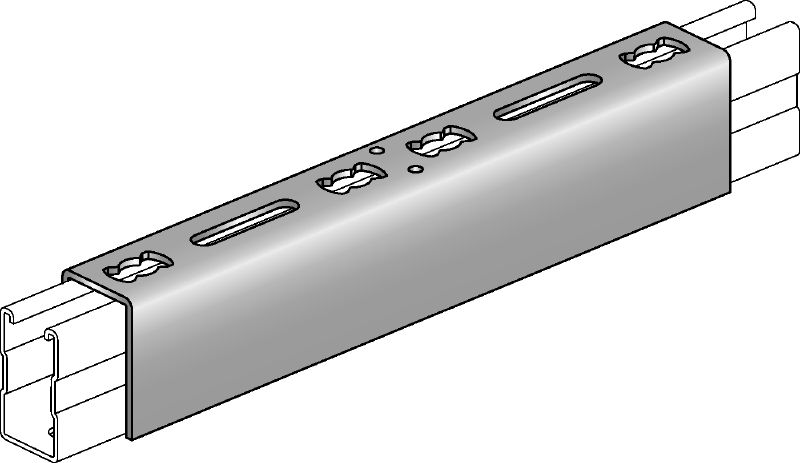 Plaquette de rails MQV Connecteur galvanisé utilisé comme extension longitudinale pour les rails entretoises MQ