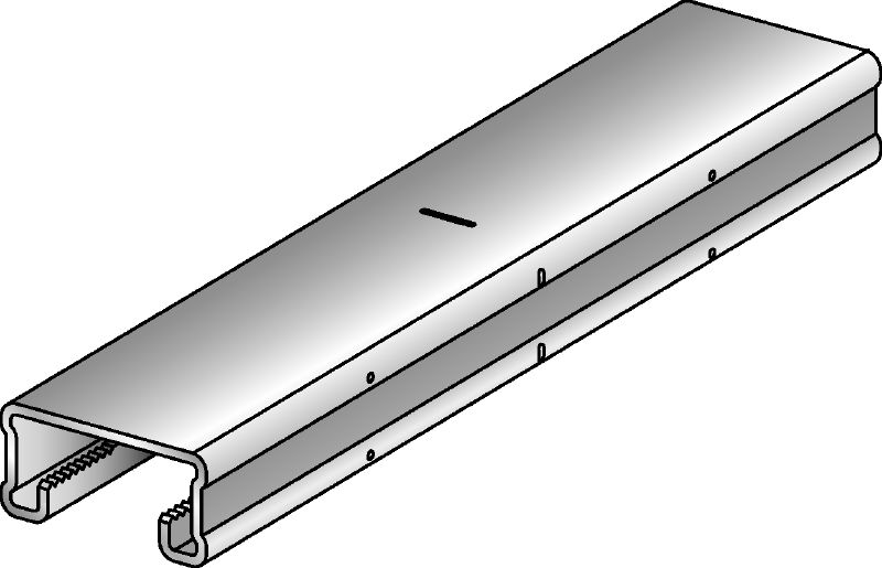Rail profilé en C MQ-21 U Rail profilé en C non perforé et galvanisé pour charges moyennes