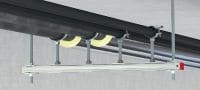 Collier de serrage MP-L-I à fermeture rapide pour charges légères Collier de serrage galvanisé avec insonorisation et fermeture rapide pour une productivité élevée dans les applications légères Applications 6