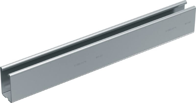 Rail profilé en C MT-60 Rail profilé en C pour charges moyennes, adapté aux composants MT-FL / MT-TL dans les environnements intérieurs