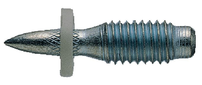 X-EM8H P12 Goujon fileté en acier au carbone pour une utilisation avec les cloueurs à poudre sur acier (rondelle de 12 mm)
