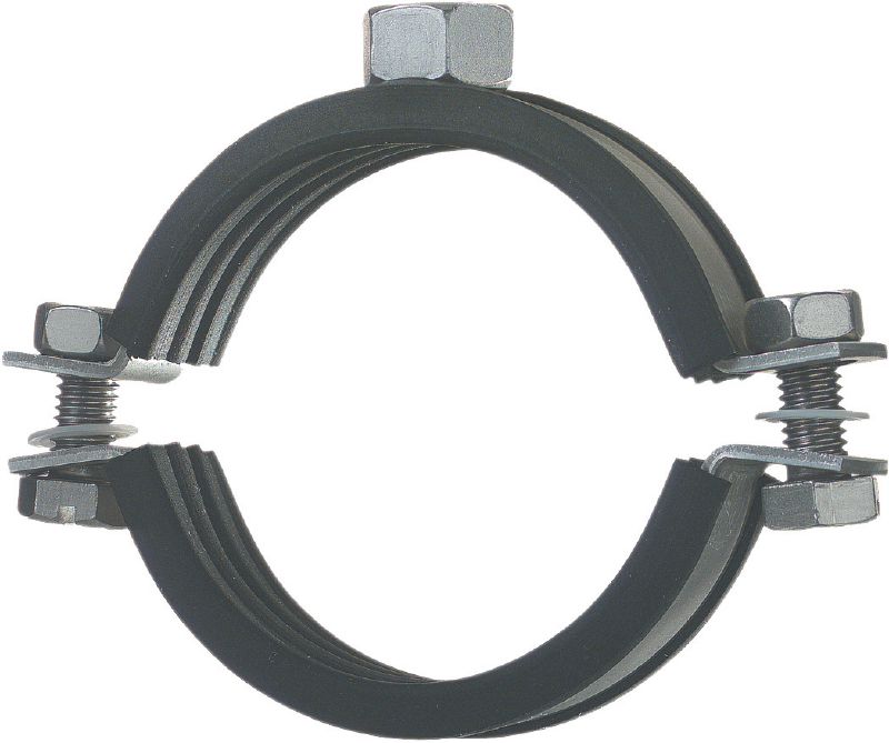 Collier de serrage MP-SRNI pour charges légères Collier de serrage en acier inoxydable (A4) avec insonorisation destiné aux applications pour charges légères