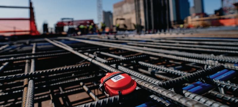 Capteurs de béton HCS T1 (Bluetooth®) Capteurs de maturité du béton pour surveiller sa température et sa résistance à l'aide de la collecte de données sur chantier via Bluetooth® Applications 1