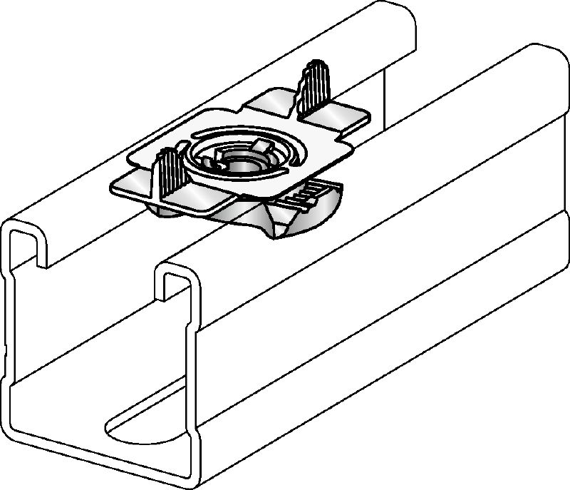 Écrou à ailettes MQM-R Écrou à ailettes en acier inoxydable pour la liaison des composants de système de supportage modulaire