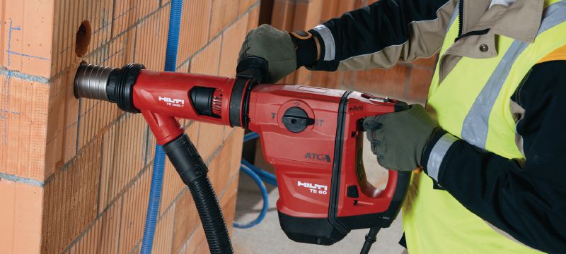 Perforateur TE 60-ATC-AVR Perforateur SDS Max (TE-Y) polyvalent et puissant pour le forage et le burinage dans le béton avec systèmes de réduction active des vibrations (AVR) et anti-torsion (ATC) Applications 1