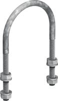 Boulon-étrier MP-UB (métrique) Boulon-étrier galvanisé pour applications de tuyauterie universelles