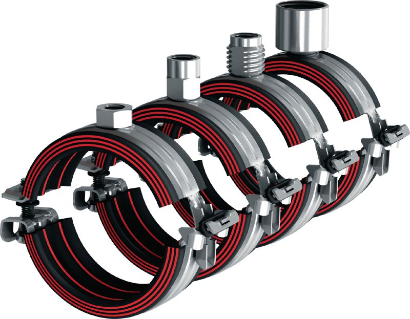 Collier de serrage MP-U-I à fermeture rapide Collier de serrage galvanisé avec isolation acoustique et fermeture rapide pour une productivité maximale dans les applications semi-intensives
