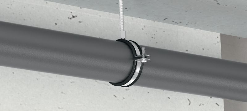 Collier de serrage MP-PI Collier de serrage galvanisé avec insonorisation pour applications légères / moyennes économiques Applications 1