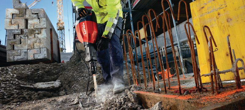 Marteau de démolition TE 1000-AVR TE-S Burineur polyvalent pour la démolition ou le burinage des sols et la démolition occasionnelle des murs (avec cordons d'alimentation universel) Applications 1