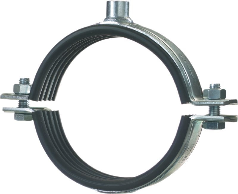 Collier de serrage MP-MXI-F pour charges lourdes Collier de serrage galvanisé à chaud (GAC) avec insonorisation pour applications très lourdes