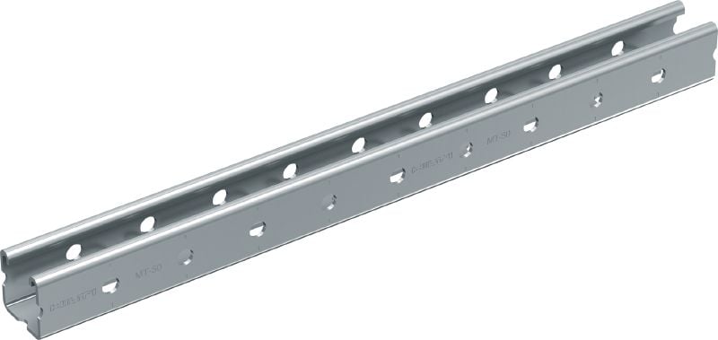 Rail profilé en C MT-50 Rail profilé en C pour charges moyennes, adapté aux composants MT-FL / MT-TL dans les environnements intérieurs