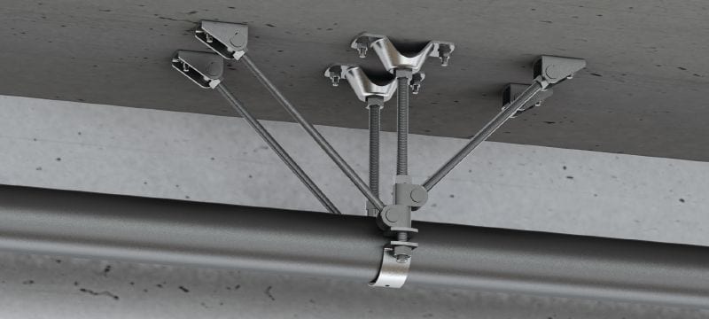 Point fixe MFP-LD2 pour charges légères Point fixe double galvanisé, renforcé des deux côtés, pour applications légères / moyennes jusqu’à 8 kN Applications 1