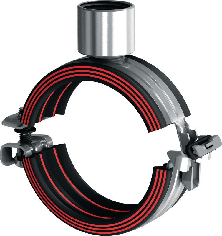 Collier de serrage MP-U-I à fermeture rapide Collier de serrage galvanisé avec isolation acoustique et fermeture rapide pour une productivité maximale dans les applications semi-intensives