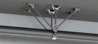 Point fixe MFP-LD2 pour charges légères Point fixe double galvanisé, renforcé des deux côtés, pour applications légères / moyennes jusqu’à 8 kN Applications 1