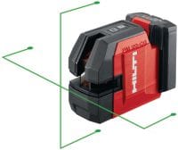 Laser d'aplomb et d'alignement 12 V PM 20-CG Laser combiné à faisceau vert avec 2 lignes et 4 points pour l'aplomb, le nivellement, l'alignement et l'équerrage (plateforme de batteries 12 V)