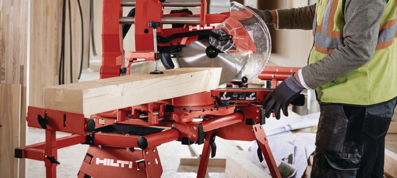 Scie à onglets sans fil SM 60-22 Scie à onglets composée coulissante à double biseau avec une capacité de coupe transversale jusqu’à 100 x 355 mm│4 x 13-3/4 (plateforme de batteries Nuron) Applications 1