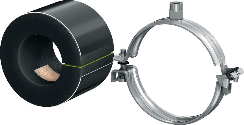 Collier eau glacée MIP-M (isolation moyenne) Collier de serrage galvanisé pour une productivité maximale dans les applications de réfrigération avec une épaisseur d'isolation de 20 à 25 mm