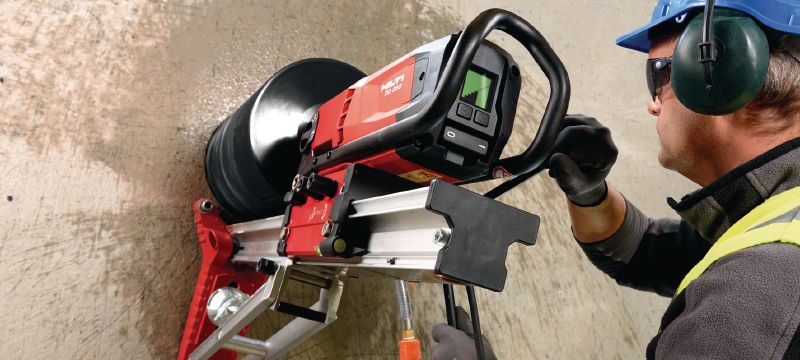 Couronne de forage SP-H Couronne de forage (52-202 mm) de haute qualité pour tout type de béton – pour appareils de puissance élevée (>2,5 kW), sans emmanchement Applications 1