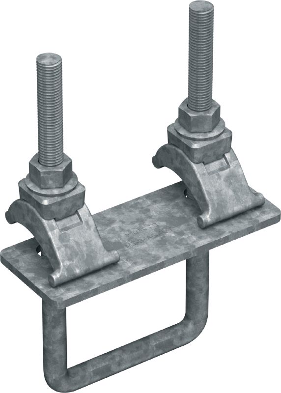 Clip-étau MT-BC-GXL T OC Clip-étau pour la fixation de rails lourds MT-90 et MT-100 sur des poutres en acier et pour l'utilisation en milieu extérieur avec faible pollution