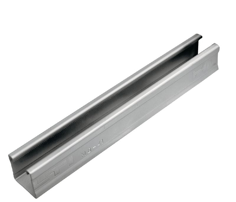 Rail profilé en C MQ-41 U Rail profilé en C non perforé et galvanisé pour charges moyennes