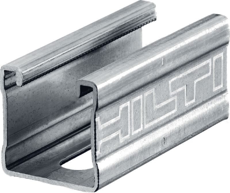 Rail profilé en C MQ-41-RA2 Rail profilé en C en acier inoxydable (A2) pour charges moyennes