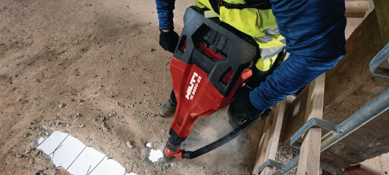 Marteau-piqueur sans fil TE 2000-22 TE-S Marteau-piqueur sur batterie, puissant et léger pour la démolition du béton et autres travaux de démolition (plateforme de batteries Nuron) Applications 1