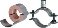 Collier de serrage de réfrigération MI-CF LS Collier de serrage galvanisé avec répartition de charge pour les applications de réfrigération avec une variété d'épaisseur d'isolation