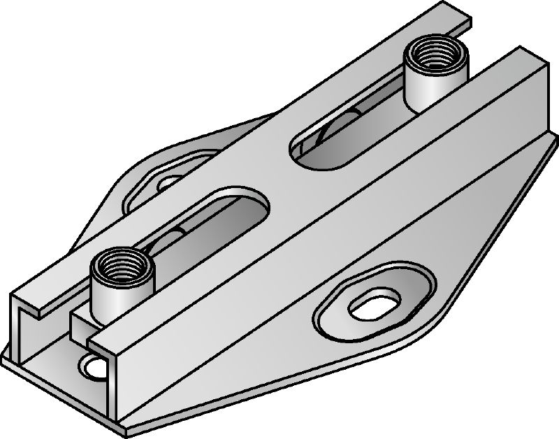 Double curseur à rouleaux MRG-D6 Double curseur à rouleaux galvanisé pour les applications lourdes de chauffage et de réfrigération